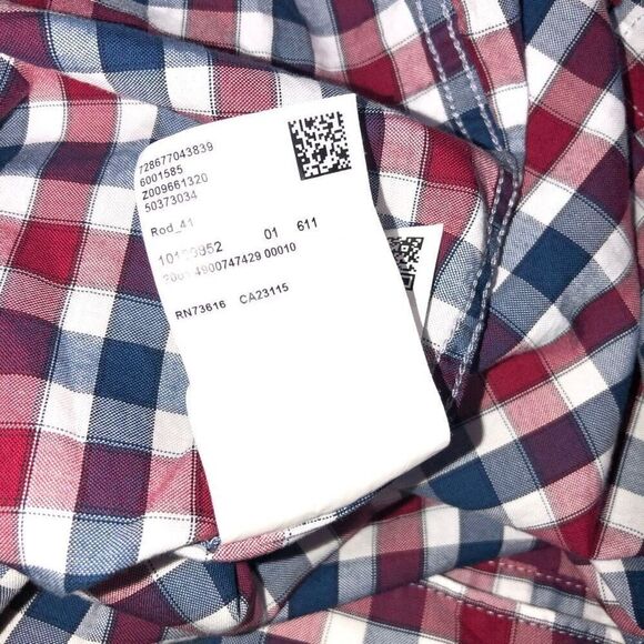 BOSS Black by Hugo Boss | Rod Slim Fit | Blue & Red Checkers | Men’s XL - Picture 4 of 6